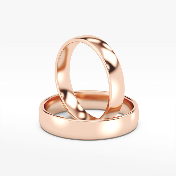 Klasyczne obrączki 4.5mm półokrągłe