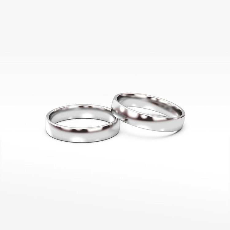 Klasyczne obrączki 4.5mm półokrągłe