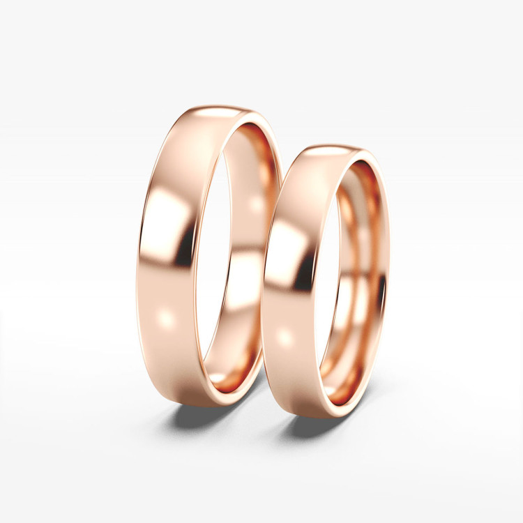 Klasyczne obrączki 4.5mm półokrągłe