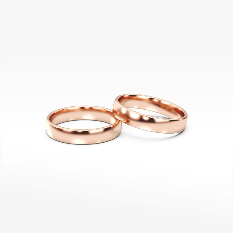 Klasyczne obrączki 4.5mm półokrągłe
