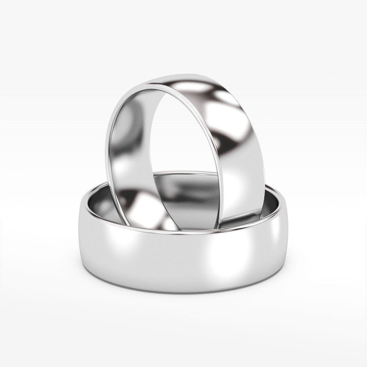 Klasyczne obrączki 6mm półokrągłe