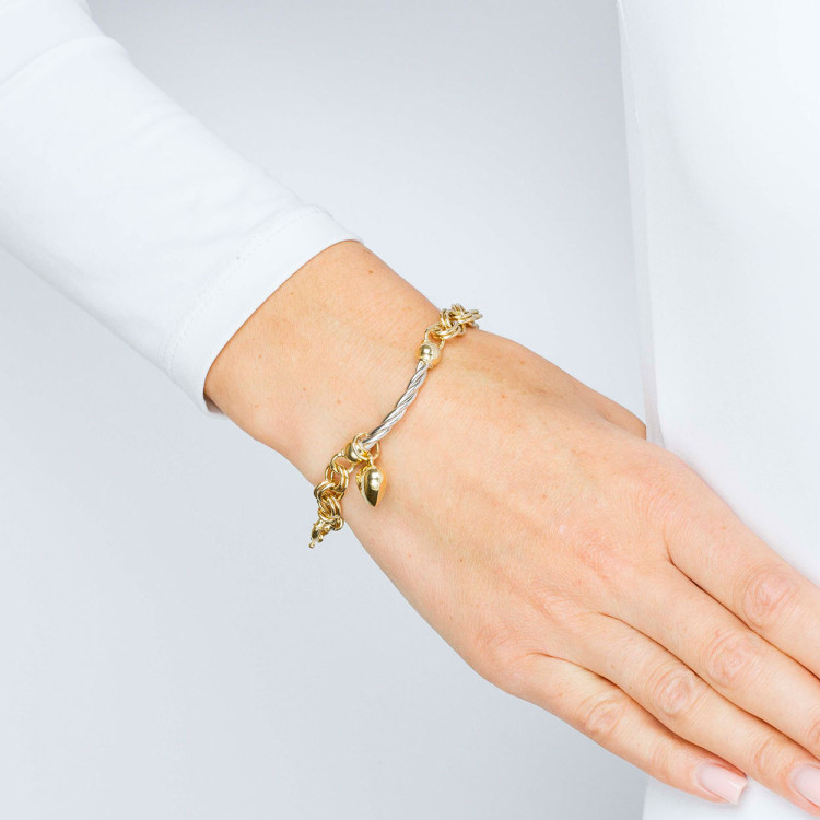 Bransoletka ze złota z sercem