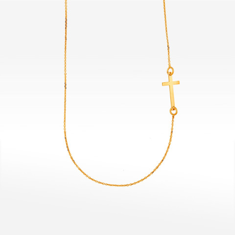 Naszyjnik ze złota 42-45cm z krzyżykiem
