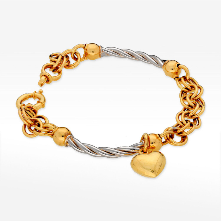 Bransoletka ze złota z sercem