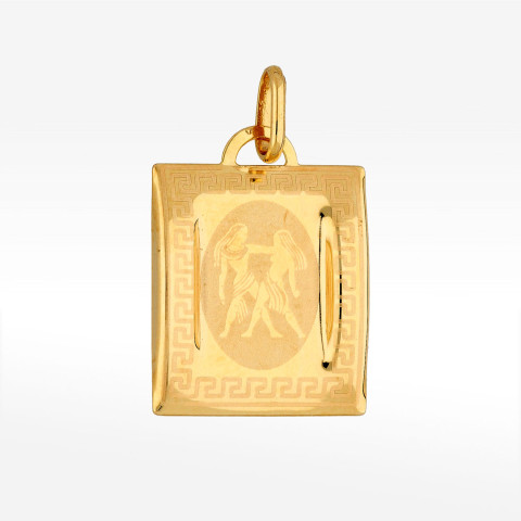 Zawieszka ze złota bliźnięta z wzorem greckim