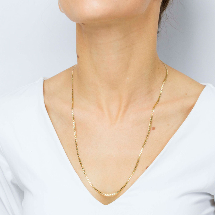 Łańcuszek ze złota pancerka pełny