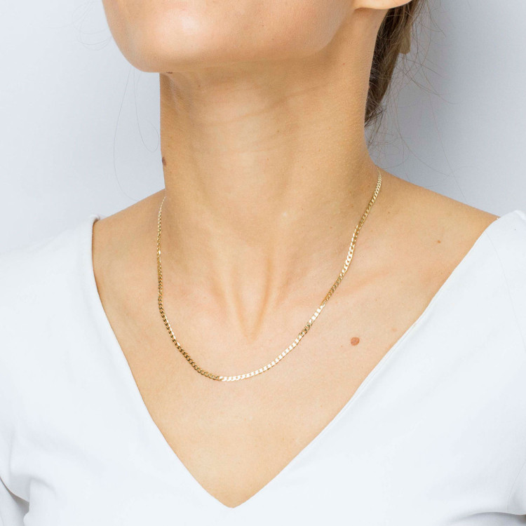 Łańcuszek ze złota pancerka pełny