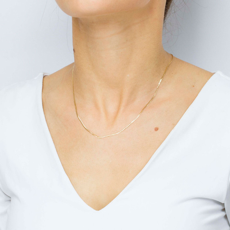 Łańcuszek ze złota pancerka pełny