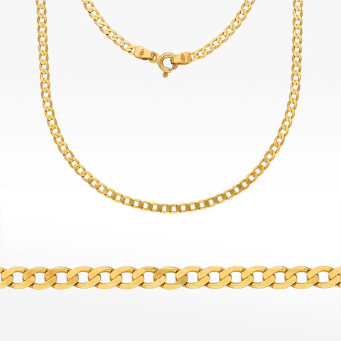 Łańcuszek ze złota pancerka pełny