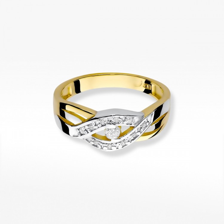 Pierścionek zaręczynowy z diamentami