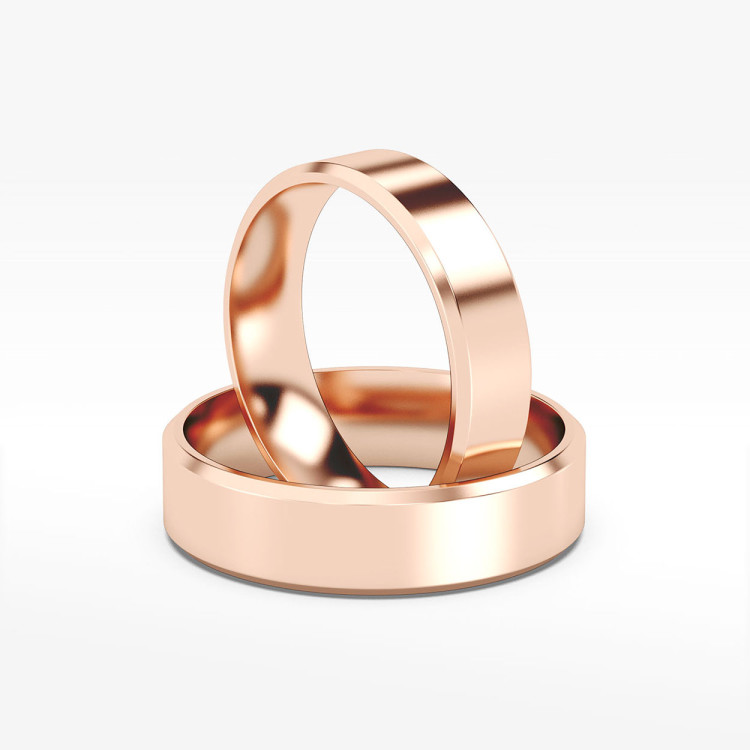 Klasyczne obrączki 5mm fazowane