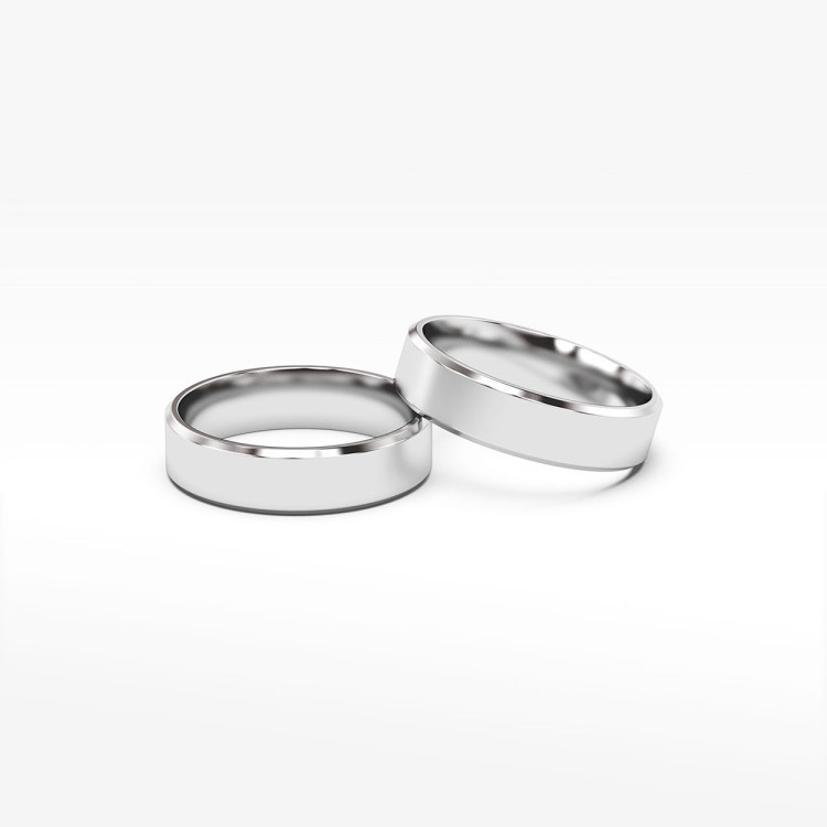 Klasyczne obrączki 5mm fazowane