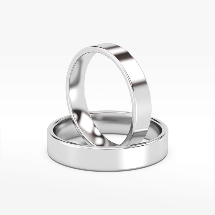 Klasyczne obrączki 4mm płaskie