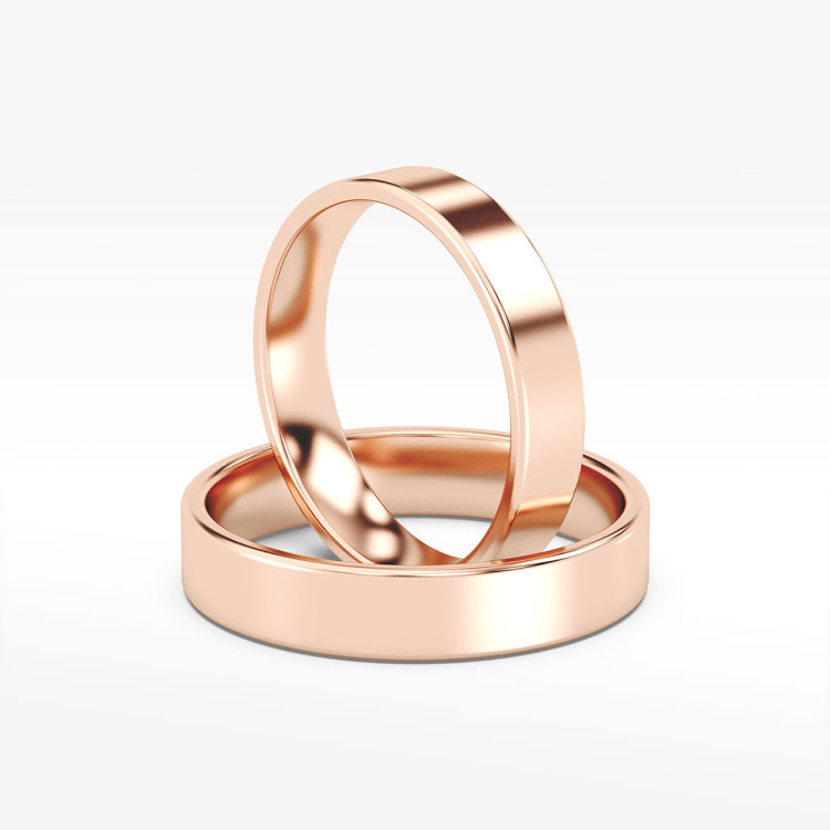 Klasyczne obrączki 4mm płaskie