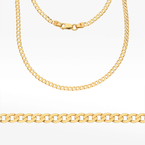 Łańcuszek ze złota pancerka pełny