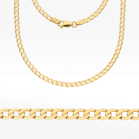 Łańcuszek ze złota pancerka pełny