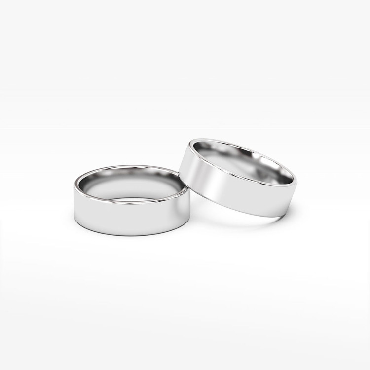 Klasyczne obrączki 6mm płaskie