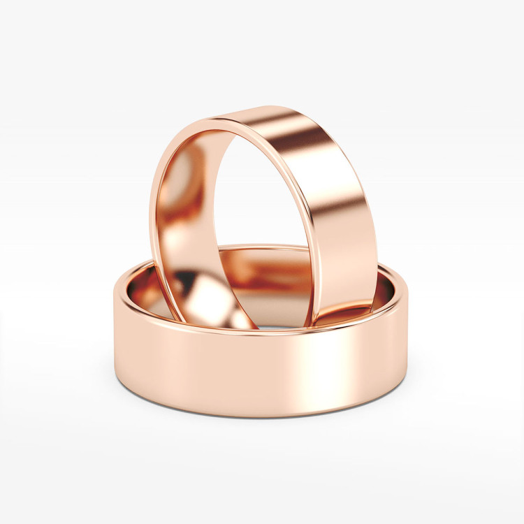 Klasyczne obrączki 6.5mm płaskie