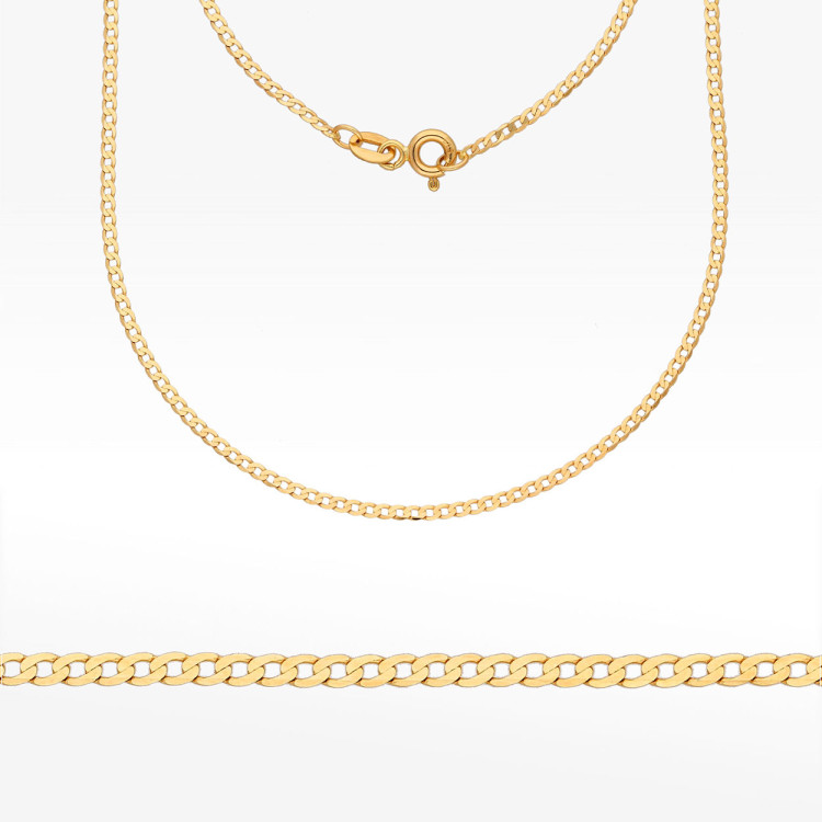 Łańcuszek ze złota pancerka pełny