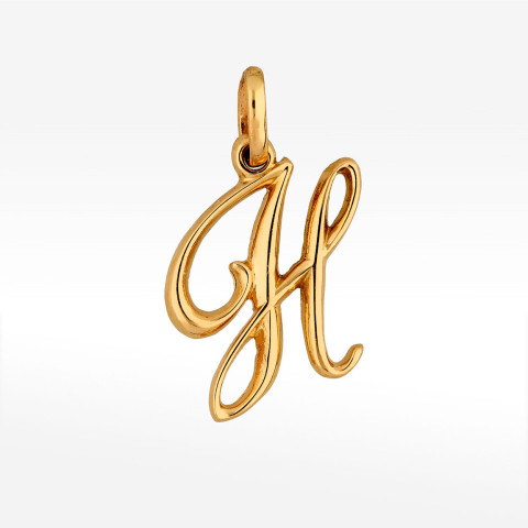 Zawieszka ze złota litera H