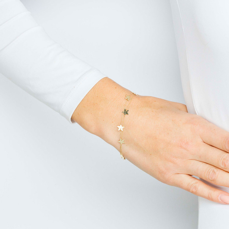 Bransoletka ze złota z gwiazdkami