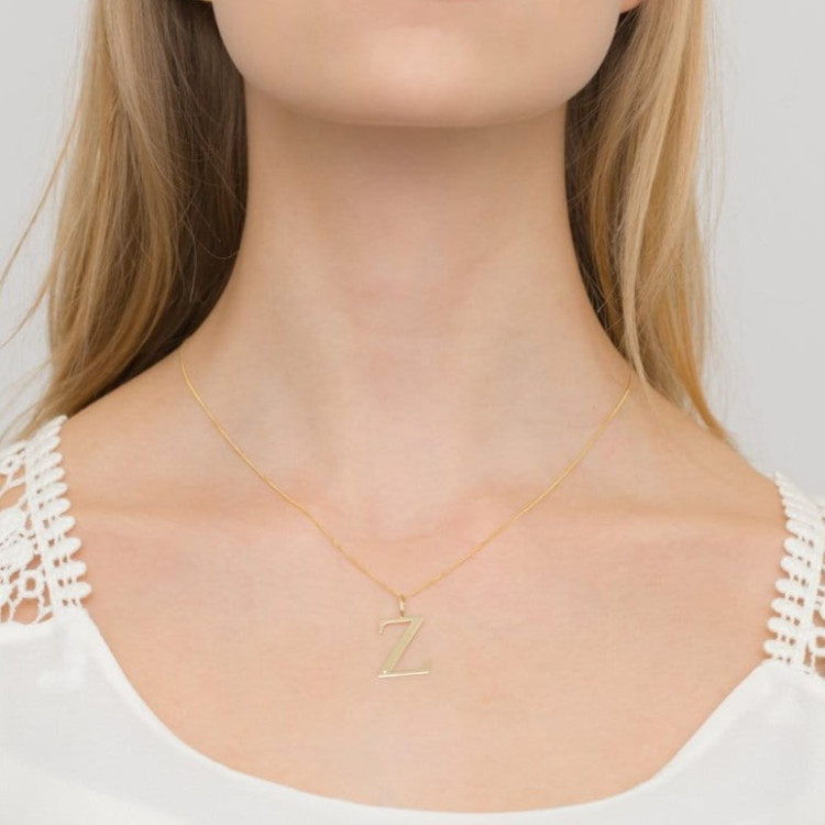 Zawieszka ze złota litera Z duża