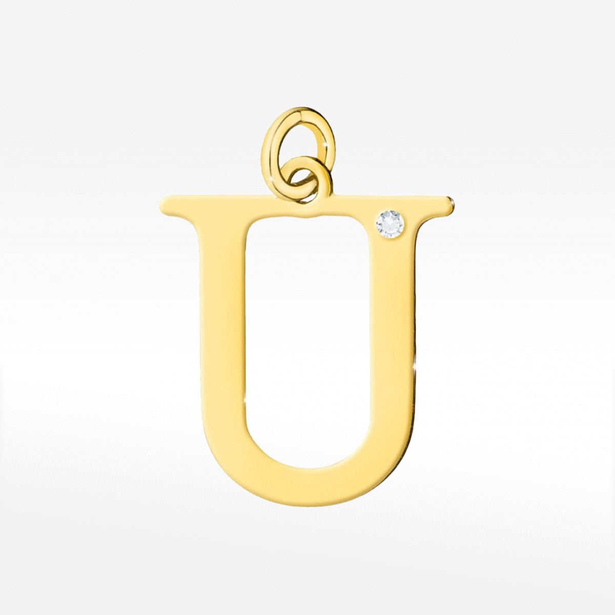 Zawieszka ze złota litera U mała