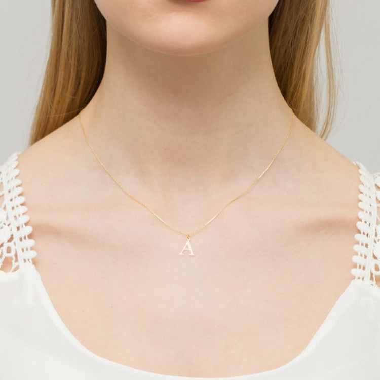 Zawieszka ze złota litera A mała