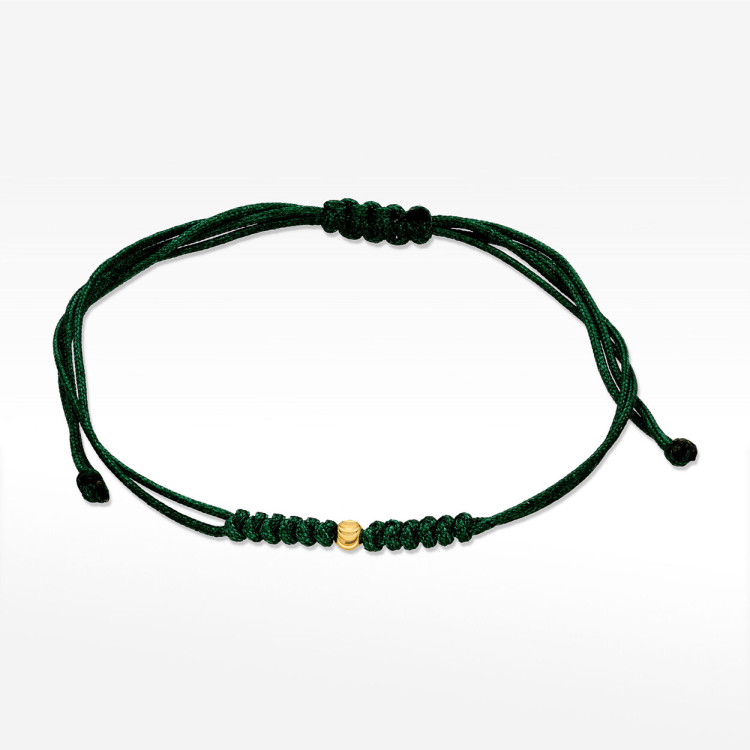 Bransoletka ze złota na sznurku