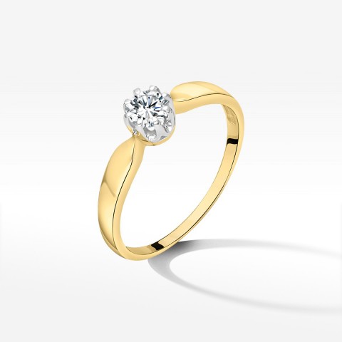 Pierścionek zaręczynowy z diamentem laboratoryjnym 0.30ct