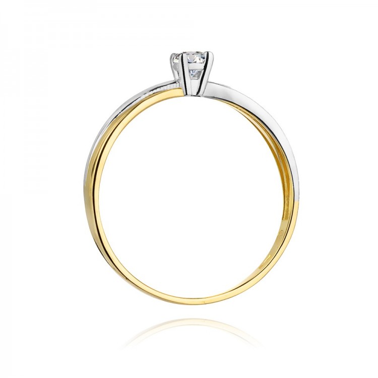 Pierścionek z diamentem laboratoryjnym 0.10ct