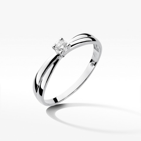 Pierścionek z diamentem laboratoryjnym 0.10ct