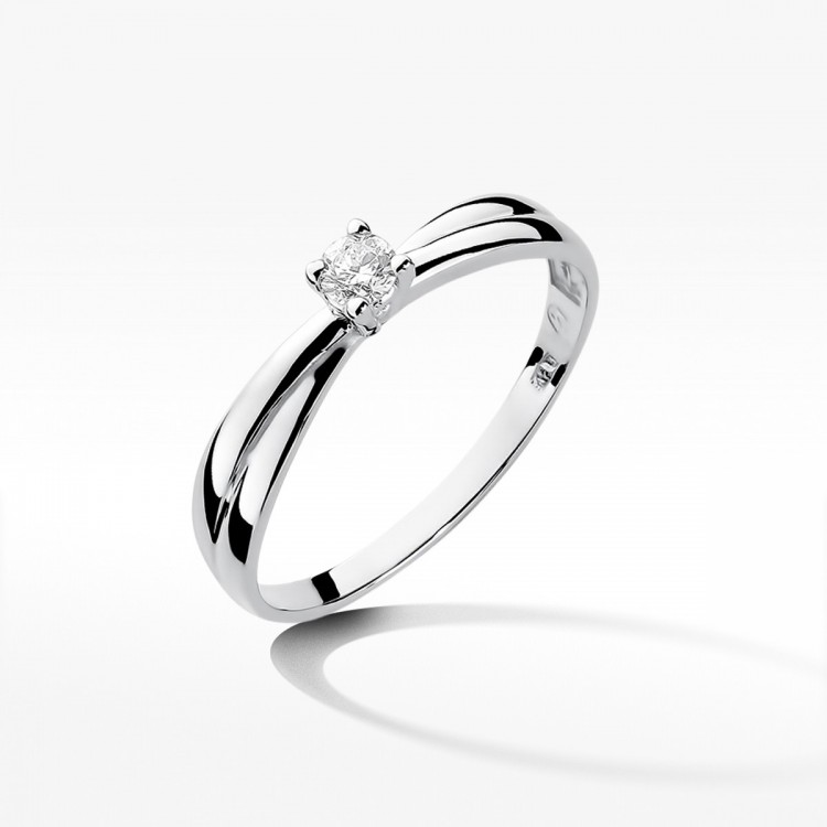 Pierścionek z diamentem laboratoryjnym 0.10ct