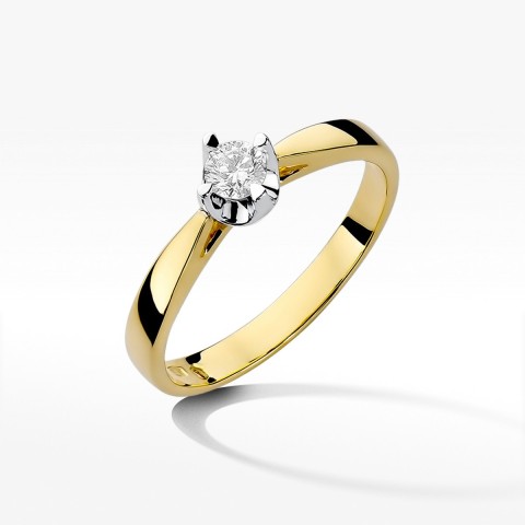 Pierścionek zaręczynowy z diamentem laboratoryjnym 0.20ct