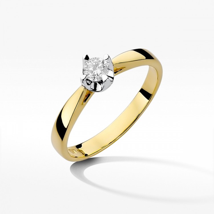 Pierścionek zaręczynowy z diamentem laboratoryjnym 0.20ct