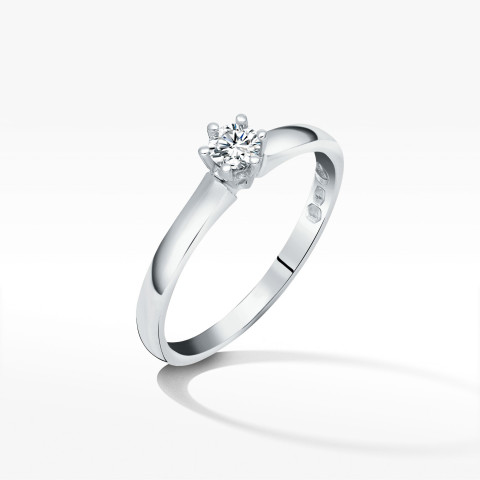 Złoty pierścionek z diamentem laboratoryjnym 0.20ct