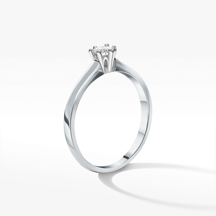 Złoty pierścionek z diamentem laboratoryjnym 0.20ct