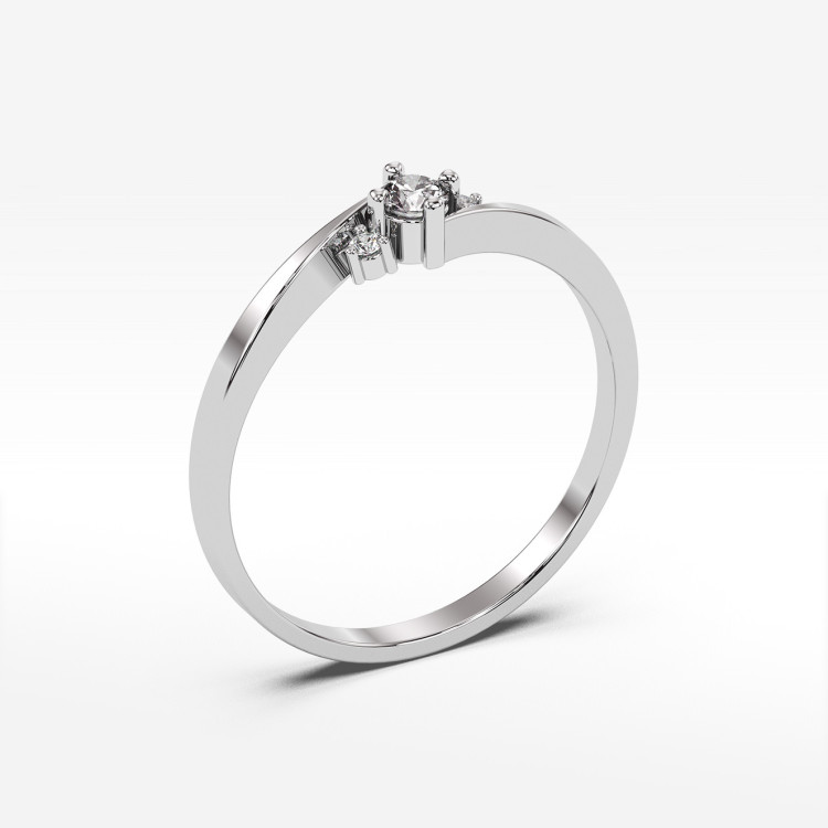 Pierścionek zaręczynowy z diamentami laboratoryjnymi