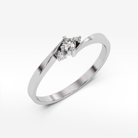 Pierścionek zaręczynowy z diamentami laboratoryjnymi