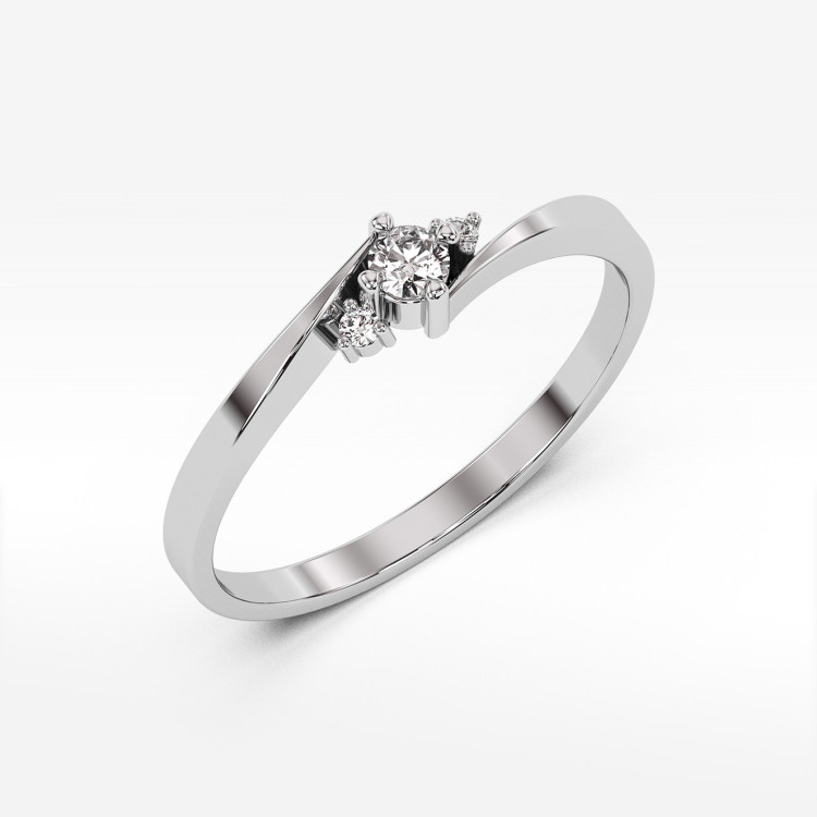 Pierścionek zaręczynowy z diamentami laboratoryjnymi