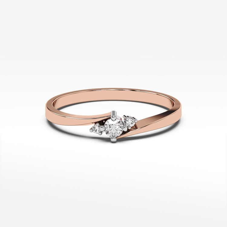 Pierścionek zaręczynowy z diamentami laboratoryjnymi