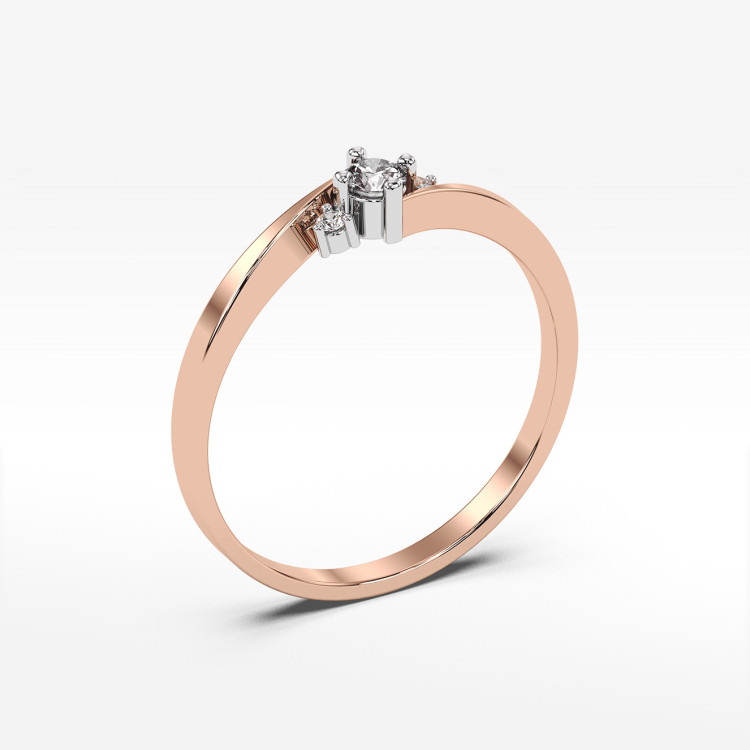 Pierścionek zaręczynowy z diamentami laboratoryjnymi