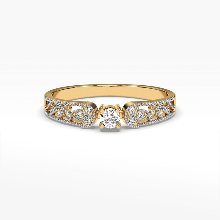 Pierścionek z diamentami laboratoryjnymi