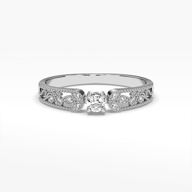 Pierścionek z diamentami laboratoryjnymi