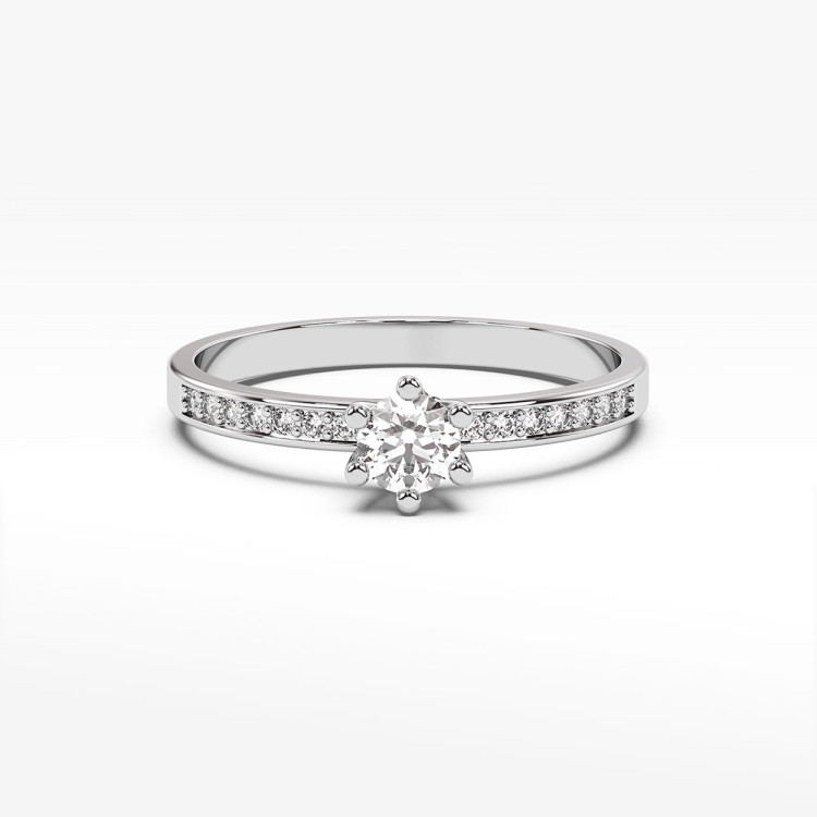 Pierścionek ze złota z diamentami laboratoryjnymi