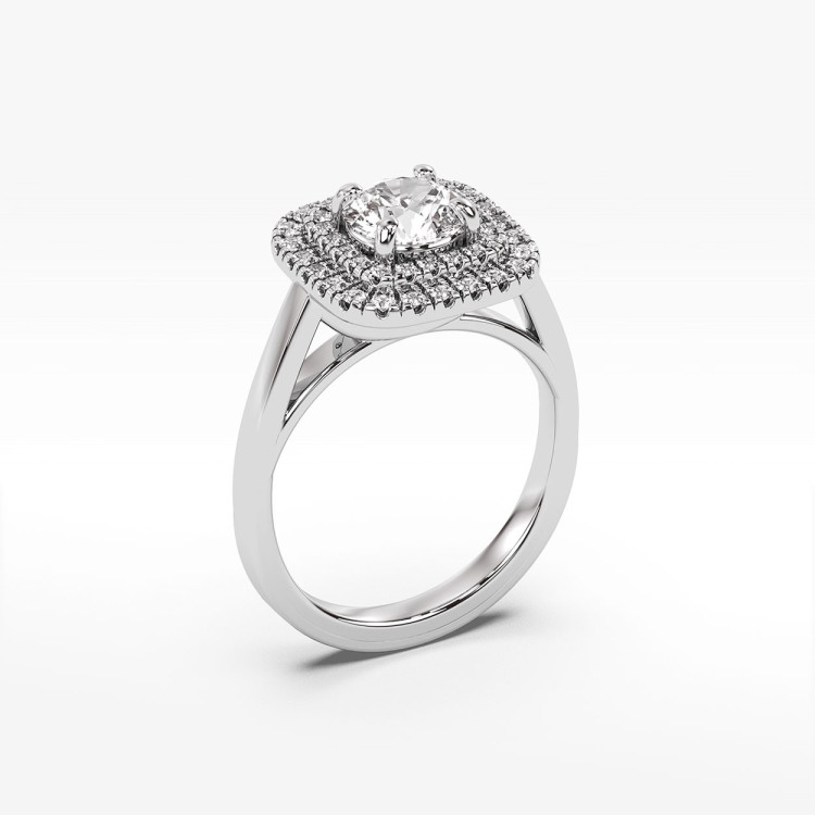 Pierścionek zaręczynowy z diamentami laboratoryjnymi