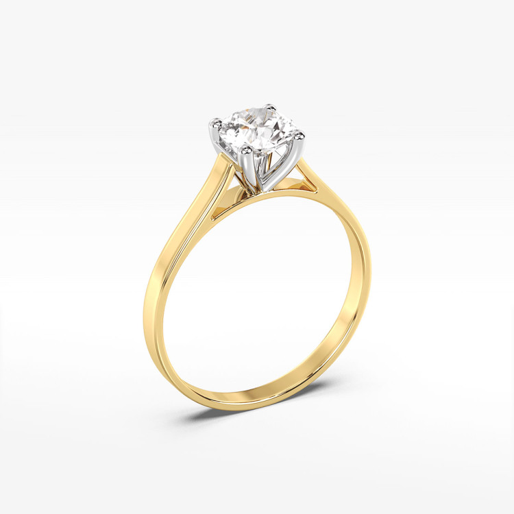 Pierścionek ze złota z diamentem laboratoryjnymi 0.70ct