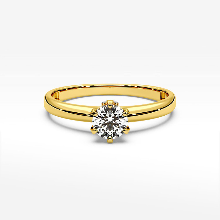 Pierścionek ze złota z diamentem laboratoryjnym 0.50ct
