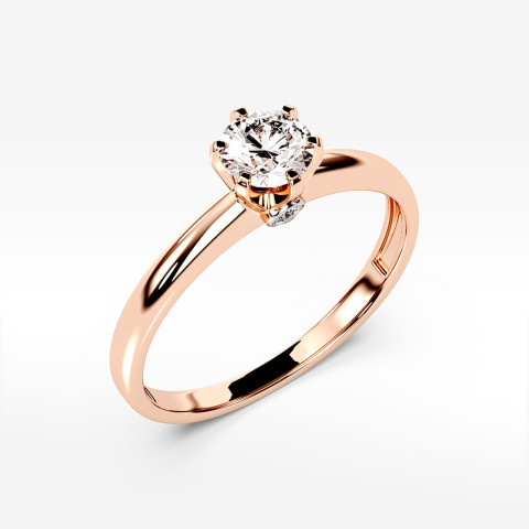 Pierścionek ze złota z diamentem laboratoryjnym 0.50ct