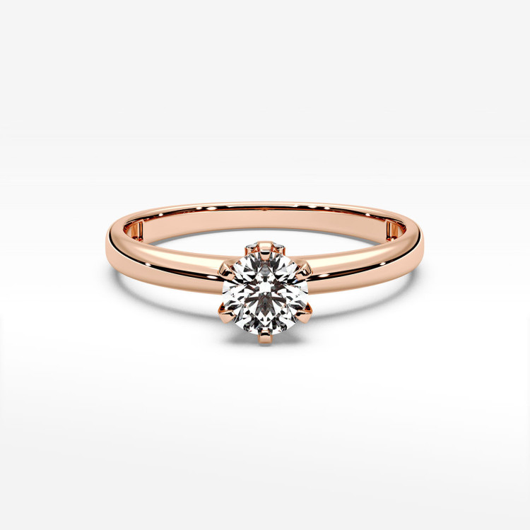 Pierścionek ze złota z diamentem laboratoryjnym 0.50ct